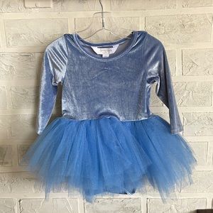 I love plum tutu blue velvet long sleeve NWT